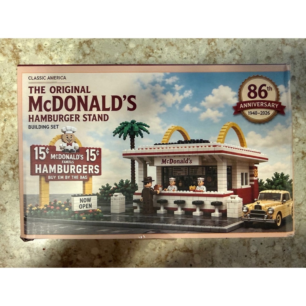 McDonald's Hamburger Stand 86th Anniversary Building Set Classic America Model